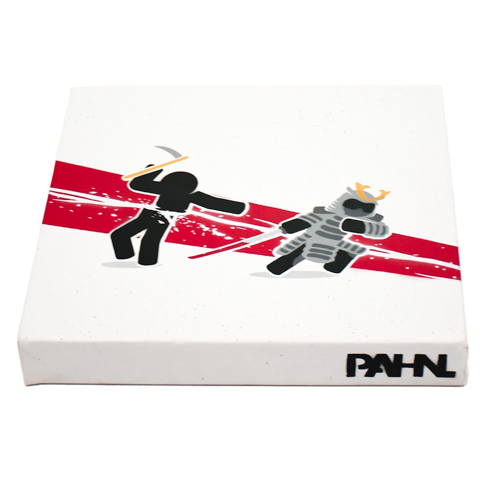 painted signature on pahnl in two with one stroke original art