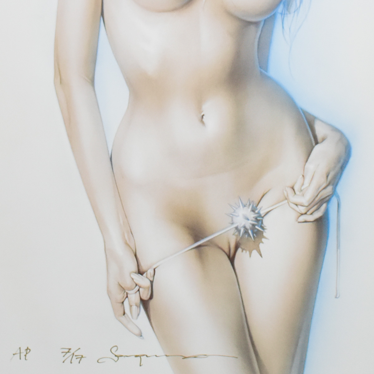 middle of hajime sorayama led 42 artist proof print of nude woman
