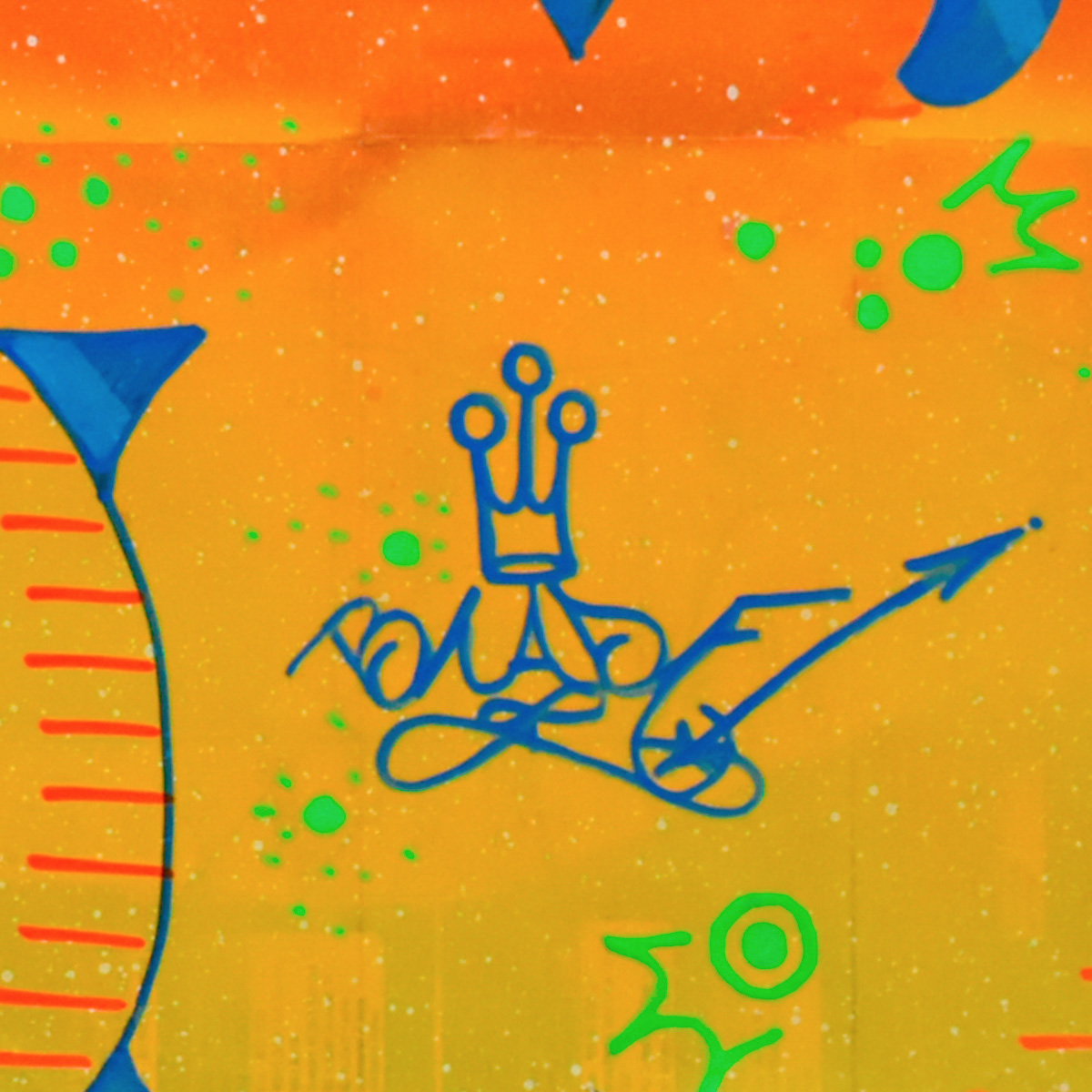 close up of blade crown signature on blade untitled 1 original artwork