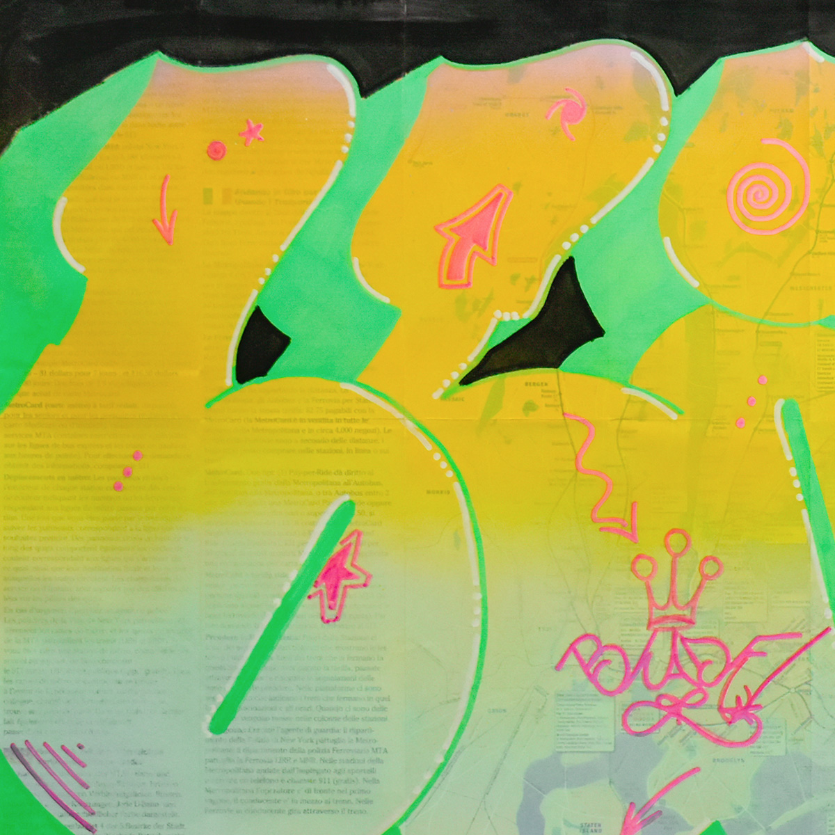 close up of blade crown signature on blade untitled 2 original artwork
