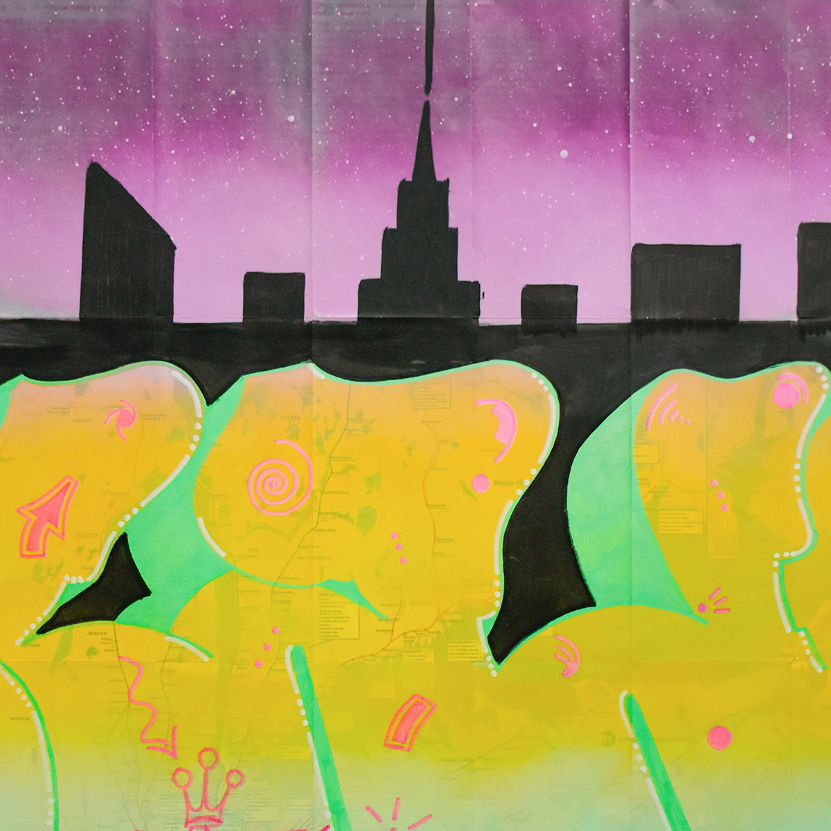 blade untitled 2 original artwork showing city details