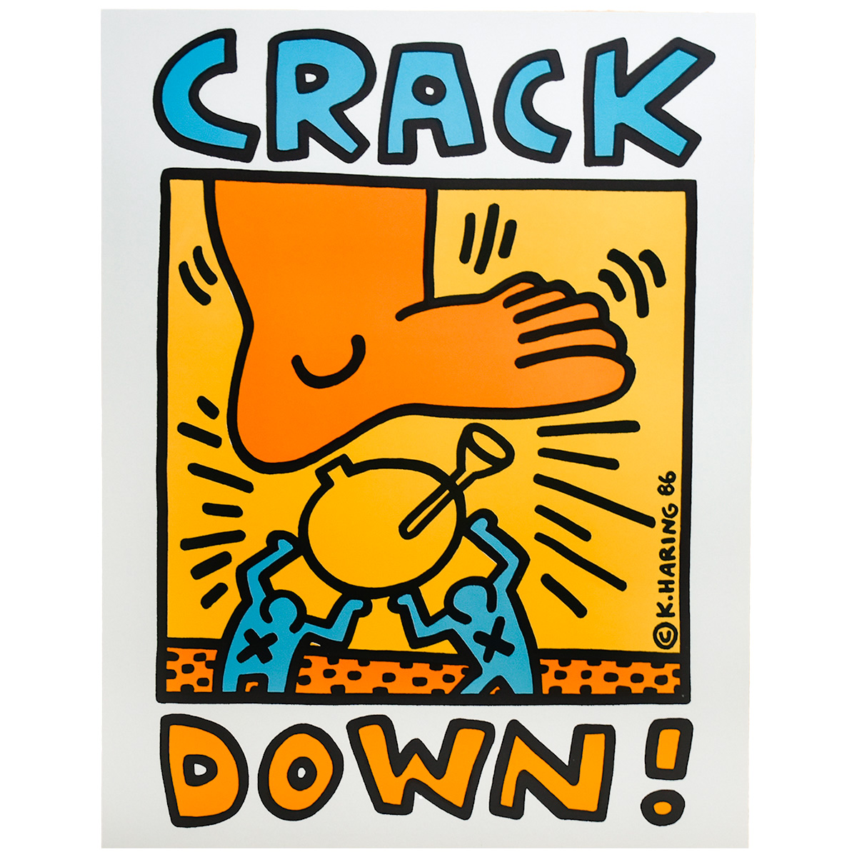 keith haring crack down poster