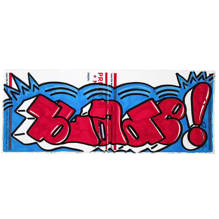 blade double sticker subway art
