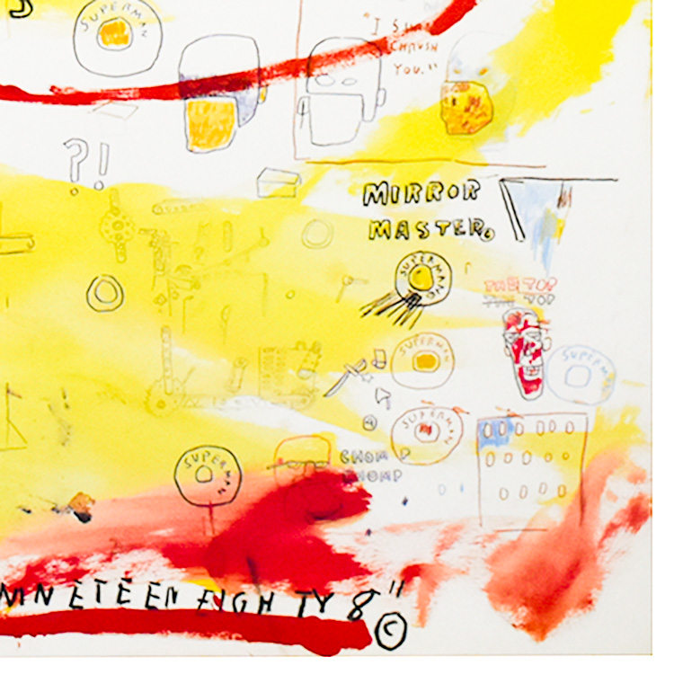bottom right of jean michel basquiat supercomb print