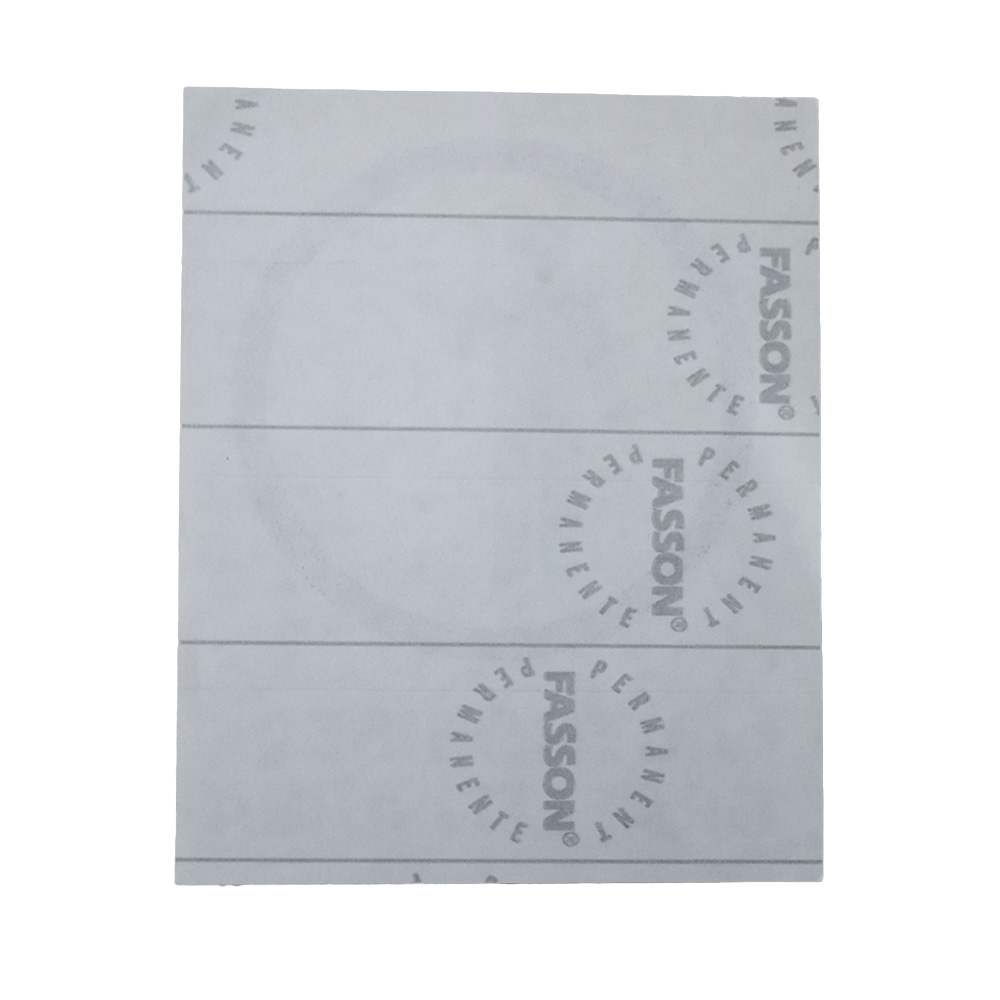 back of banksy authorised graffiti area sticker showing fasson backing